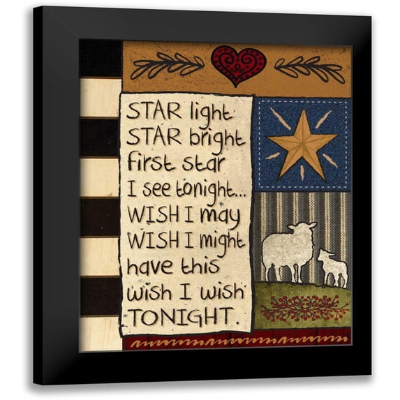 Hogan, Melody 12x14 Black Modern Framed Museum Art Print Titled - Primitive Collage 2