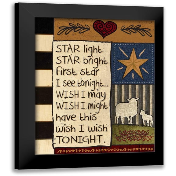 Hogan, Melody 12x14 Black Modern Framed Museum Art Print Titled - Primitive Collage 2
