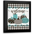thumbnail image 1 of Hogan, Melody 12x14 Black Modern Framed Museum Art Print Titled - Welcome Pumpkins Buffalo Plaid 2, 1 of 5
