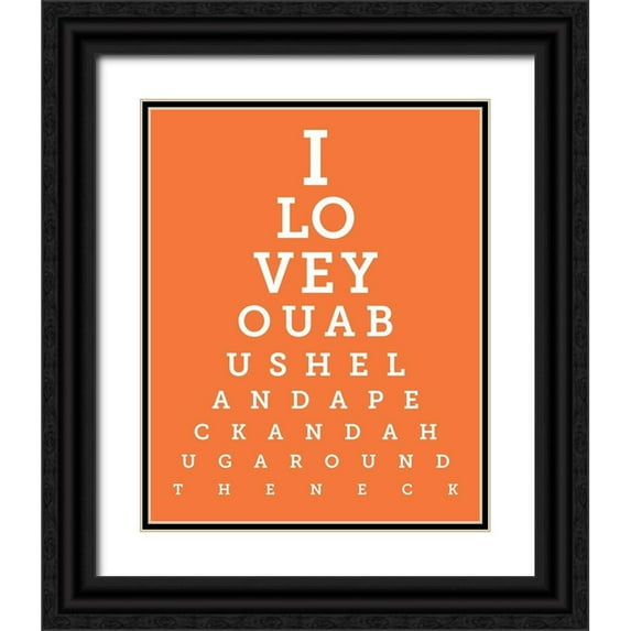 Hogan, Melody 12x14 Black Ornate Wood Framed with Double Matting Museum Art Print Titled - Colorful Eye Chart 3