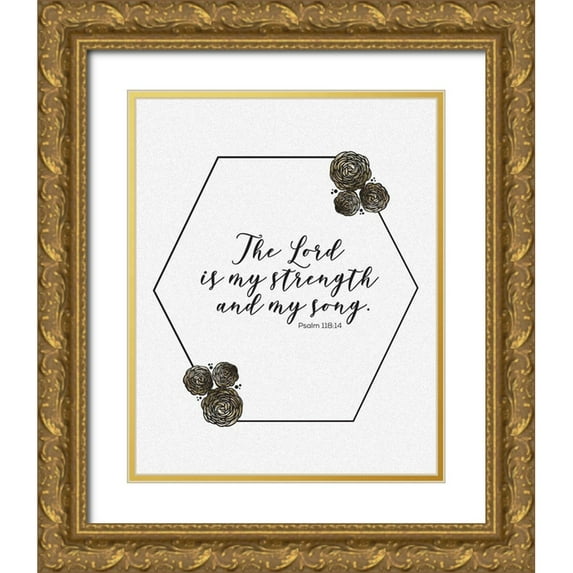 Hogan, Melody 12x14 Gold Ornate Wood Framed with Double Matting Museum Art Print Titled - Gold Foil Song 2