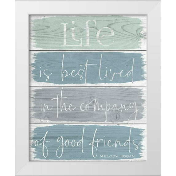 Hogan, Melody 12x14 White Modern Wood Framed Museum Art Print Titled - Life Spring Wood 1
