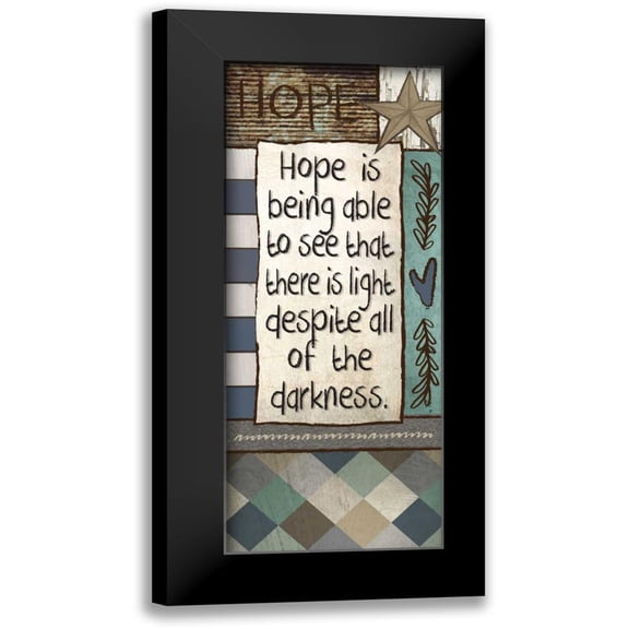 Hogan, Melody 12x24 Black Modern Framed Museum Art Print Titled - Primitive panels 2