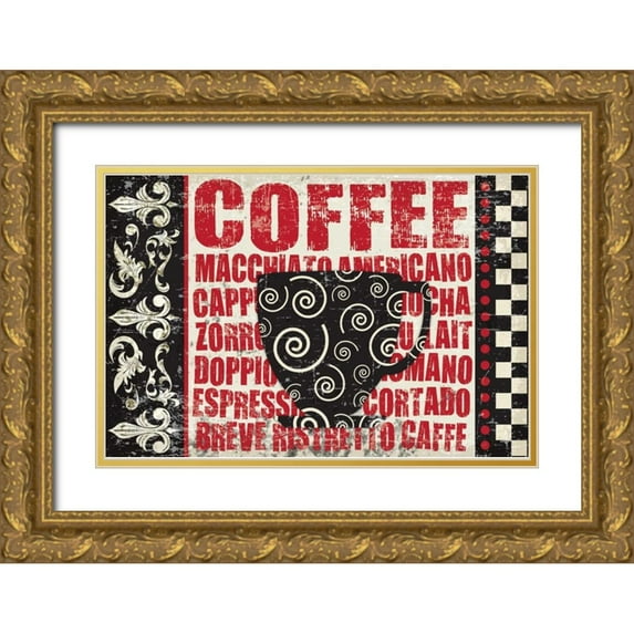 Hogan, Melody 14x11 Gold Ornate Wood Framed with Double Matting Museum Art Print Titled - Caffeinated Expressions 1