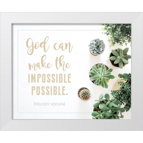 Hogan, Melody 14x12 White Modern Wood Framed Museum Art Print Titled - Impossible Possible