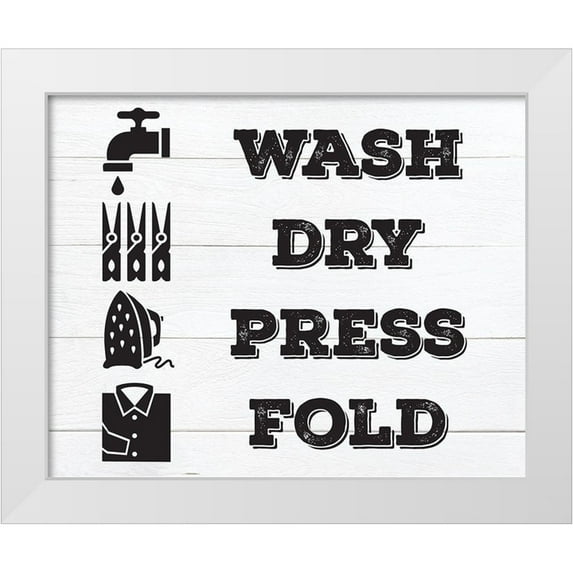 Hogan, Melody 14x12 White Modern Wood Framed Museum Art Print Titled - Laundry Shiplap 2