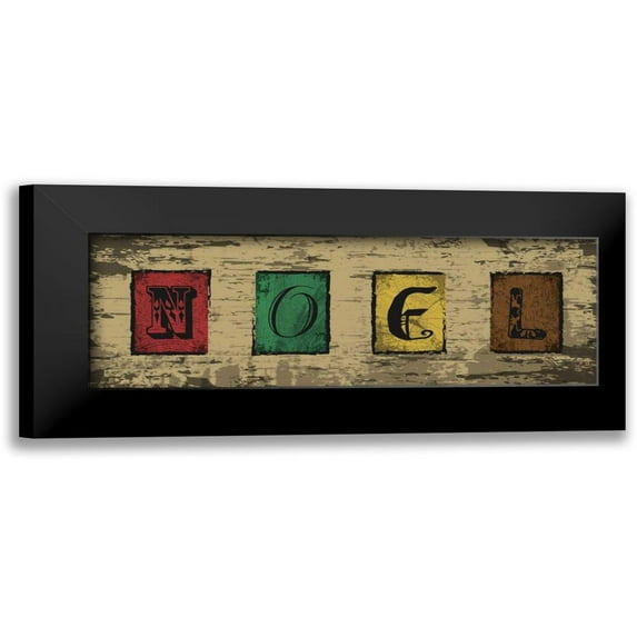 Hogan, Melody 14x7 Black Modern Framed Museum Art Print Titled - Noel Blocks