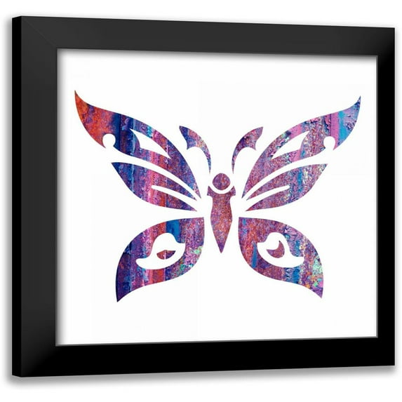Hogan, Melody 15x15 Black Modern Framed Museum Art Print Titled - Tribal Butterfly 2