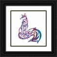 thumbnail image 1 of Hogan, Melody 15x15 Black Ornate Wood Framed with Double Matting Museum Art Print Titled - Tribal Fox 1, 1 of 4