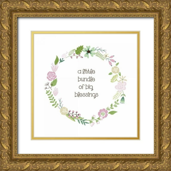 Hogan, Melody 15x15 Gold Ornate Wood Framed with Double Matting Museum Art Print Titled - Baby Bundle 1