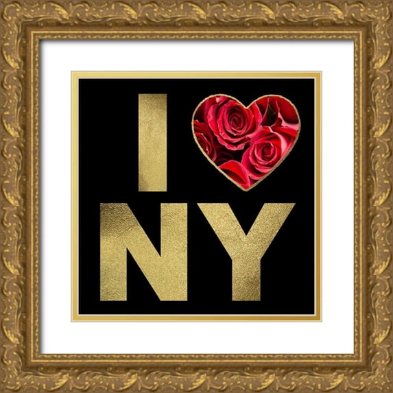 Hogan, Melody 15x15 Gold Ornate Wood Framed with Double Matting Museum Art Print Titled - NYC Glam 2