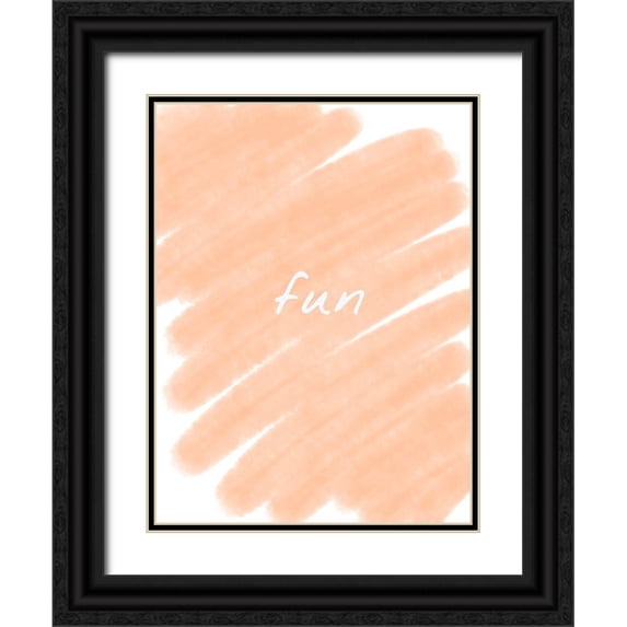 Hogan, Melody 15x18 Black Ornate Wood Framed with Double Matting Museum Art Print Titled - Paint Peach