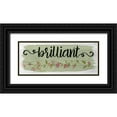 thumbnail image 1 of Hogan, Melody 18x10 Black Ornate Wood Framed with Double Matting Museum Art Print Titled - Curly Cue Brilliant Floral 5, 1 of 4