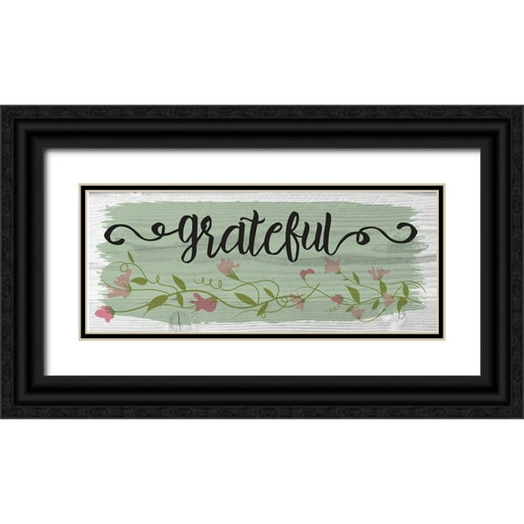 Hogan, Melody 18x10 Black Ornate Wood Framed with Double Matting Museum Art Print Titled - Curly Cue Grateful Color 2