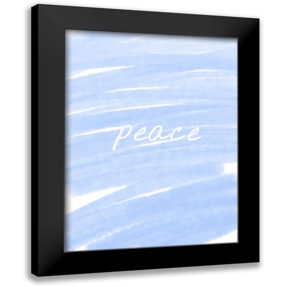 Hogan, Melody 19x24 Black Modern Framed Museum Art Print Titled - Peace Paint Blue