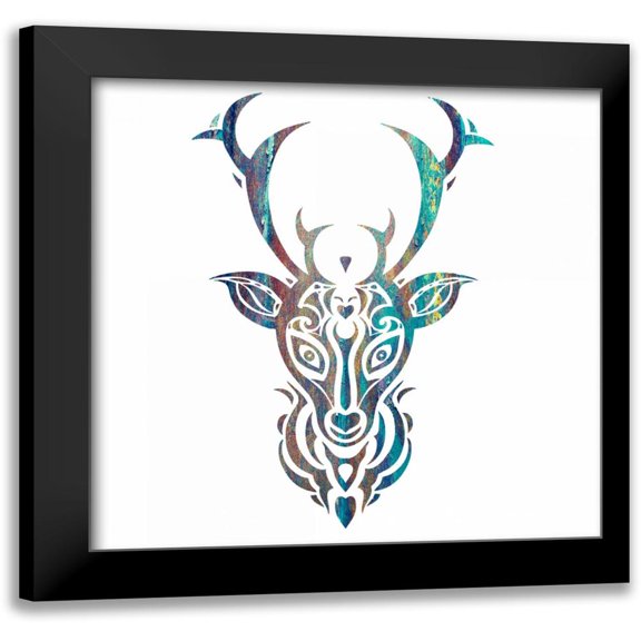 Hogan, Melody 20x20 Black Modern Framed Museum Art Print Titled - Tribal Buck 3