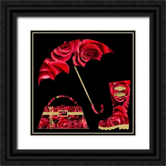 Hogan, Melody 20x20 Black Ornate Wood Framed with Double Matting Museum Art Print Titled - London Glam 4