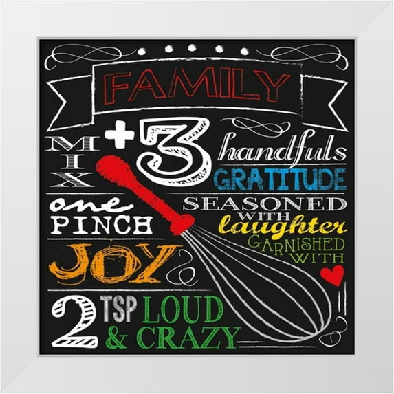 Hogan, Melody 20x20 White Modern Wood Framed Museum Art Print Titled - Family Plus Three
