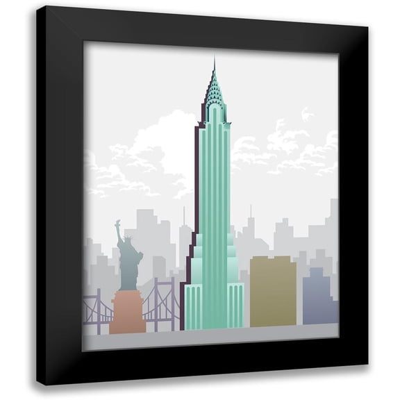Hogan, Melody 20x24 Black Modern Framed Museum Art Print Titled - Deco World Landmarks 1