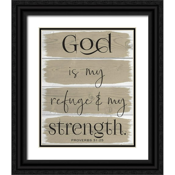 Hogan, Melody 20x24 Black Ornate Wood Framed with Double Matting Museum Art Print Titled - God Wood Panels 4