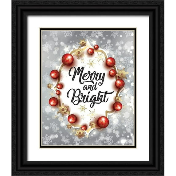 Hogan, Melody 20x24 Black Ornate Wood Framed with Double Matting Museum Art Print Titled - Merry Bright 1