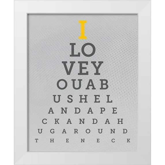 Hogan, Melody 20x24 White Modern Wood Framed Museum Art Print Titled - Colorful Eye Chart 5