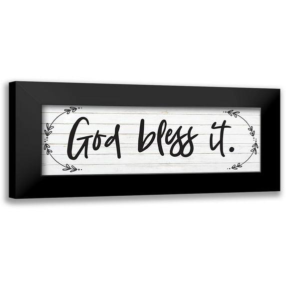 Hogan, Melody 24x11 Black Modern Framed Museum Art Print Titled - God Bless 3