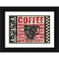 thumbnail image 1 of Hogan, Melody 24x17 Black Ornate Wood Framed with Double Matting Museum Art Print Titled - Caffeinated Expressions 1, 1 of 4