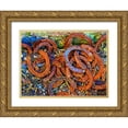 thumbnail image 1 of Hogan, Melody 24x19 Gold Ornate Wood Framed with Double Matting Museum Art Print Titled - Bright Horse Shoes, 1 of 4