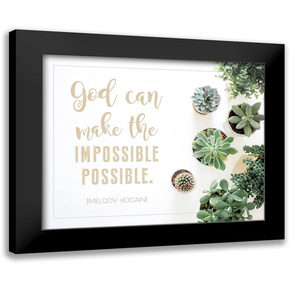 Hogan, Melody 24x20 Black Modern Framed Museum Art Print Titled - Impossible Possible