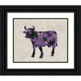 thumbnail image 1 of Hogan, Melody 24x20 Black Ornate Wood Framed with Double Matting Museum Art Print Titled - Flower Farm Bull, 1 of 4