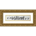 thumbnail image 1 of Hogan, Melody 24x8 Gold Ornate Wood Framed with Double Matting Museum Art Print Titled - Curly Cue Signs 3, 1 of 4