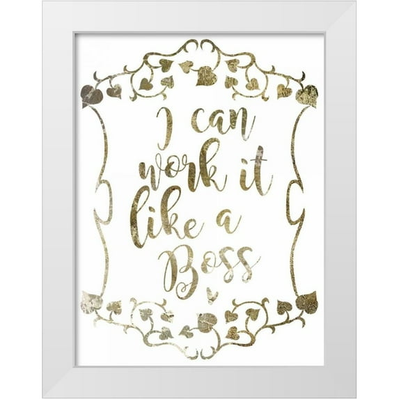 Hogan, Melody 25x32 White Modern Wood Framed Museum Art Print Titled - Like A Boss 2