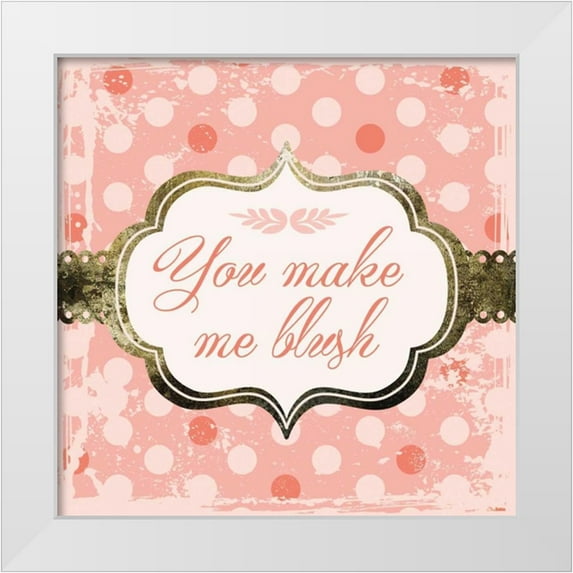 Hogan, Melody 26x26 White Modern Wood Framed Museum Art Print Titled - Make Me Blush