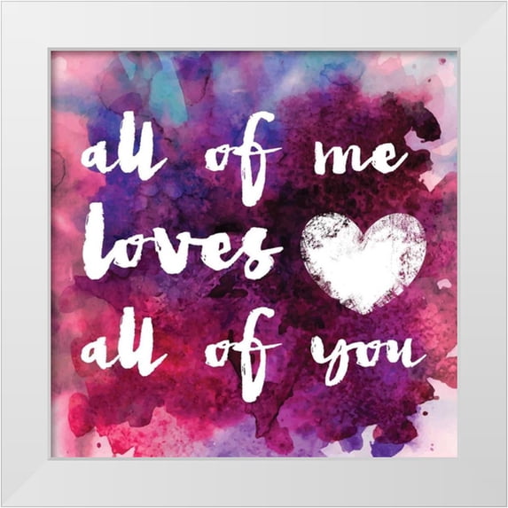 Hogan, Melody 26x26 White Modern Wood Framed Museum Art Print Titled - Watercolor Love 1