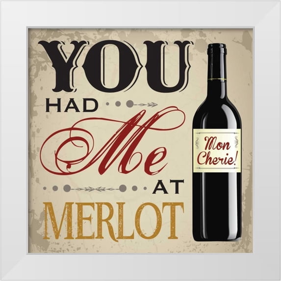Hogan, Melody 26x26 White Modern Wood Framed Museum Art Print Titled - Wine and You 2