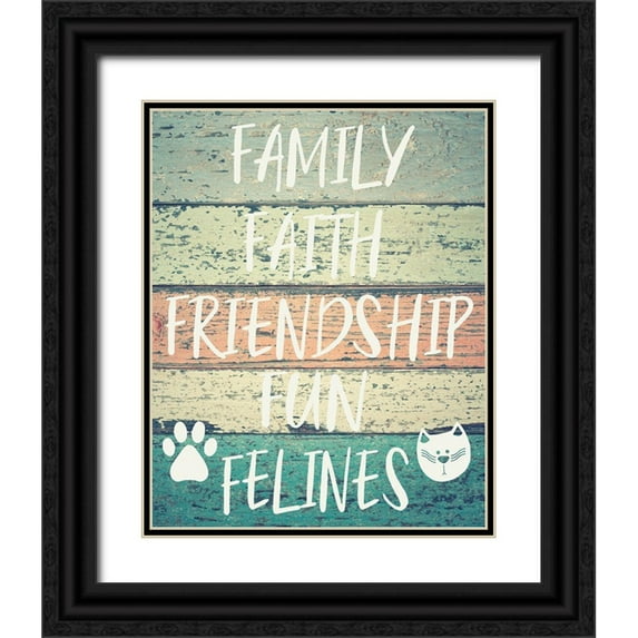 Hogan, Melody 26x32 Black Ornate Wood Framed with Double Matting Museum Art Print Titled - Fun Felines