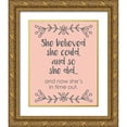 thumbnail image 1 of Hogan, Melody 26x32 Gold Ornate Wood Framed with Double Matting Museum Art Print Titled - She Believed, 1 of 4