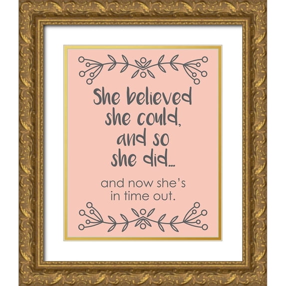 Hogan, Melody 26x32 Gold Ornate Wood Framed with Double Matting Museum Art Print Titled - She Believed