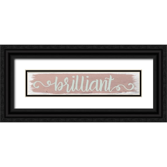 Hogan, Melody 32x10 Black Ornate Wood Framed with Double Matting Museum Art Print Titled - Brilliant Color Signs 1