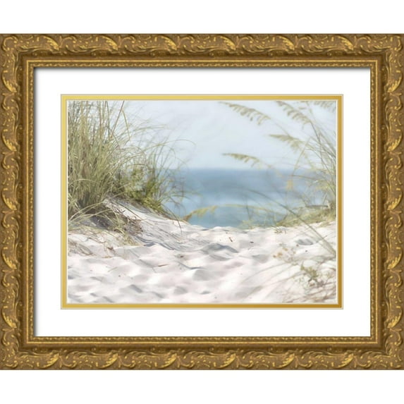 Hogan, Melody 32x25 Gold Ornate Wood Framed with Double Matting Museum Art Print Titled - Coastal Photograpy Untextured
