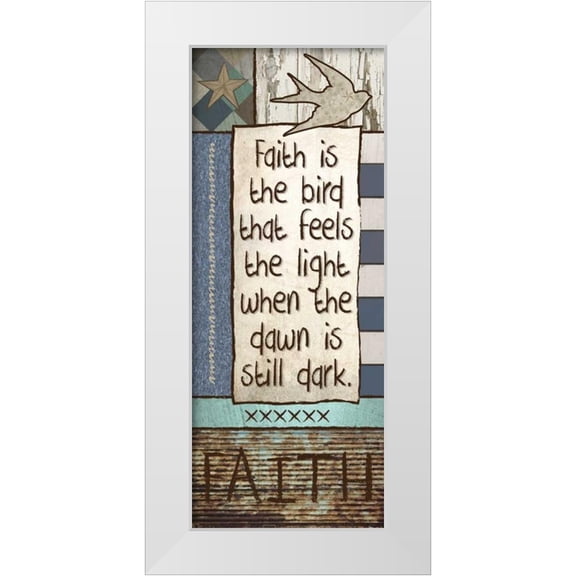 Hogan, Melody 8x14 White Modern Wood Framed Museum Art Print Titled - Primitive panels 1