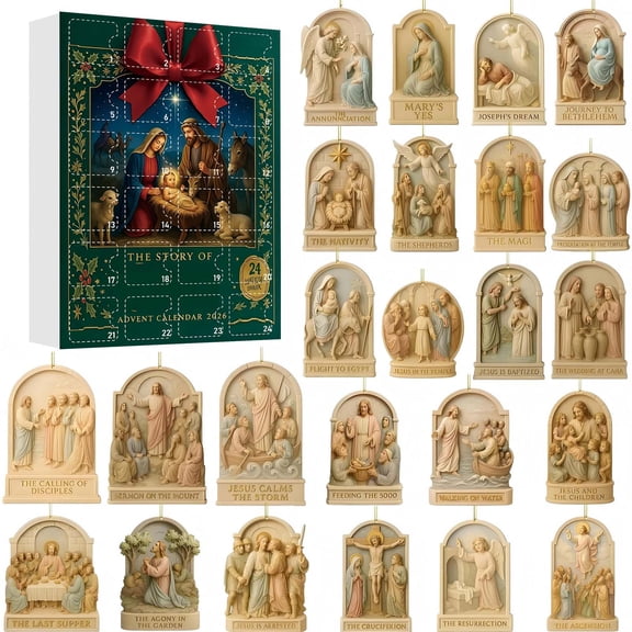Reduce!2026 Advent Calendar Acrylic Ornament Countdown Gift Box Family Friend