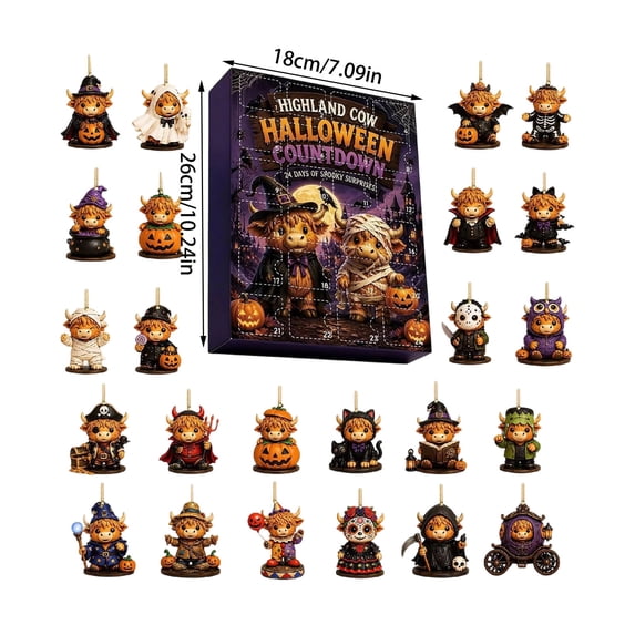 Reduce!2026 Halloween Advent Calendar 24-Day Countdown Box Mini Spooky Figurines