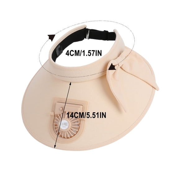 Hogarize 360° Rotating Fan Sun Visor,USB Charging Sun Hat with Large Brim for UV Protection,Outdoor Empty Top Hat Design