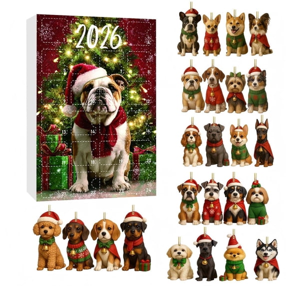Hogarize Adventure Calendar for Dog Lovers Pet Lover Holiday Countdown Calendar Decorative Home Ornament