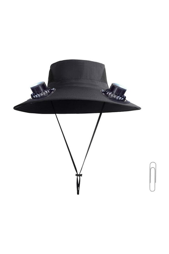 Hogarize Solar Fan Hat with Face Mask,Outdoor Fishing Hat for Men,3-Speed Adjustable Fan Sun Hat with Solar USB Charging,Dual-Purpose Cooling Hat for Summer Outdoor,Hiking,UV Protection