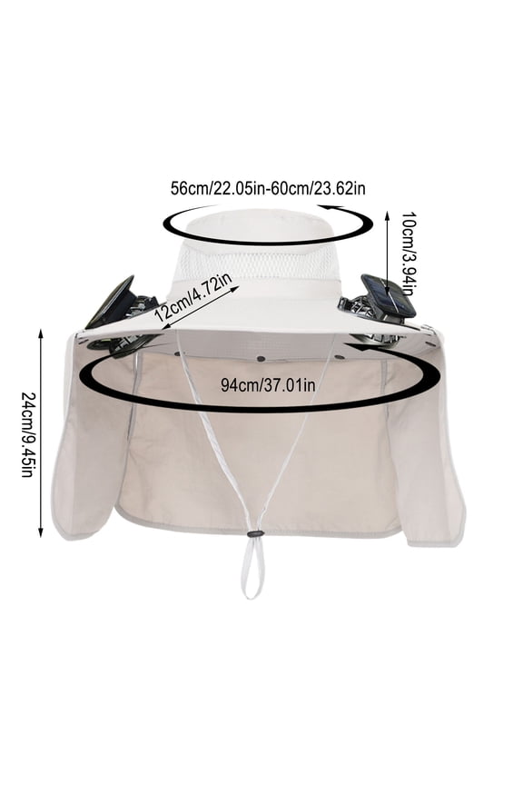 Hogarize Summer Solar Fan Hat for Mosquito Protection,Lightweight Cooling Cap with Solar Power Fan for Outdoor Activities
