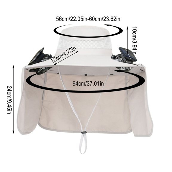 Hogarize Summer Solar Fan Hat for Mosquito Protection,Lightweight Cooling Cap with Solar Power Fan for Outdoor Activities