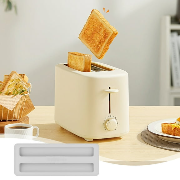 Hogarize Toaster Antidusting Cover–Long White Silica Gel Toaster Protection for Baking Machines,Silicone Cover offering Superior Protection Against Dirt,Insects Spills